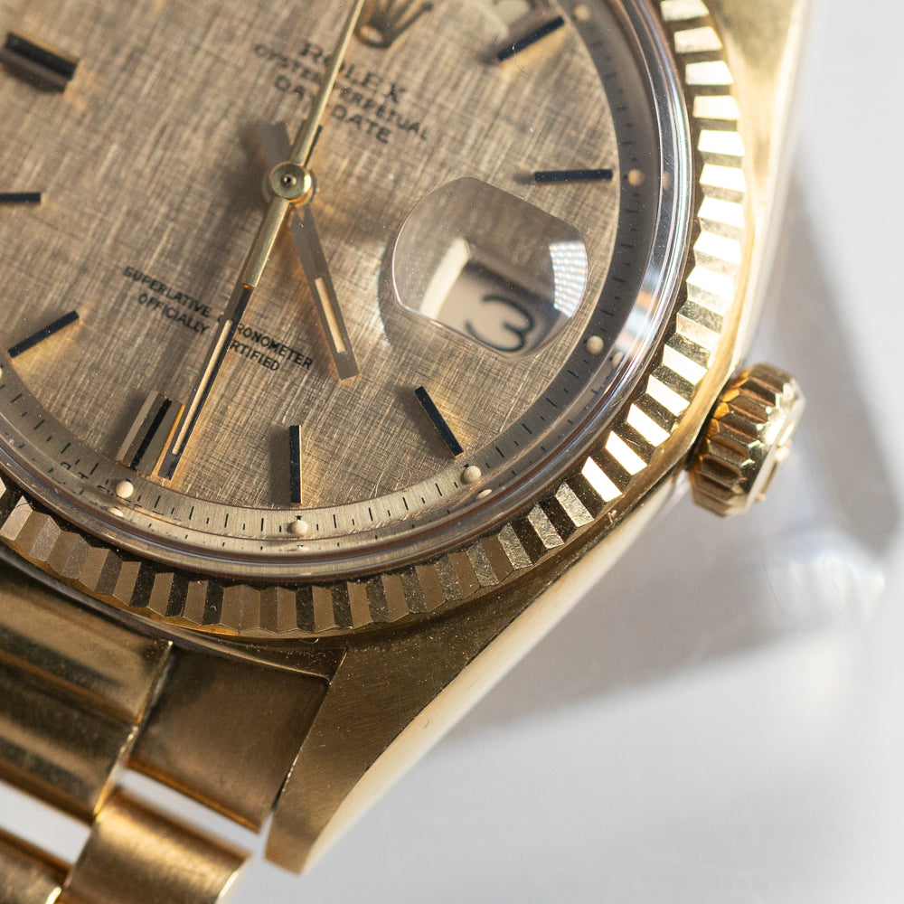 ROLEX DAY-DATE Ref.1803 Linen with BOX and Double Warranty Papers