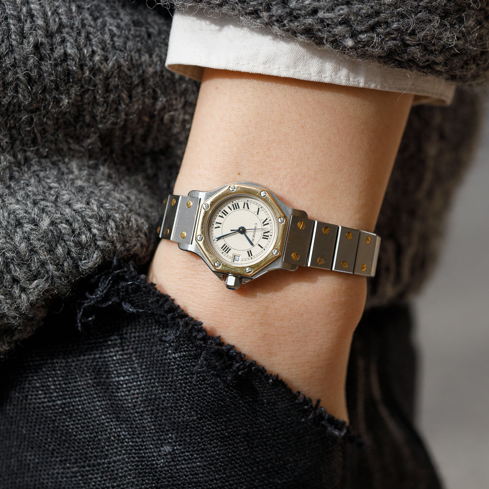 CARTIER SM SANTOS OCTAGON Ref.187903 with BOX