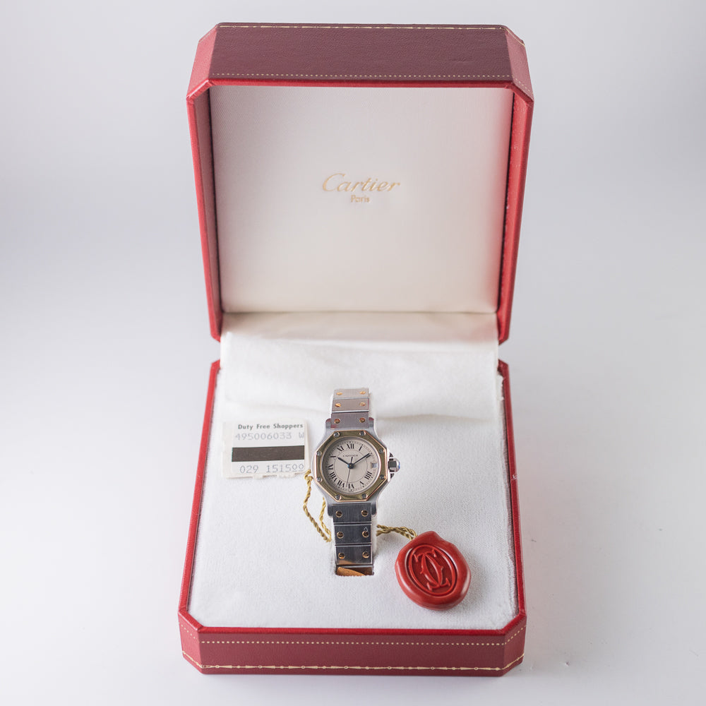 CARTIER SM SANTOS OCTAGON Ref.187903 with BOX