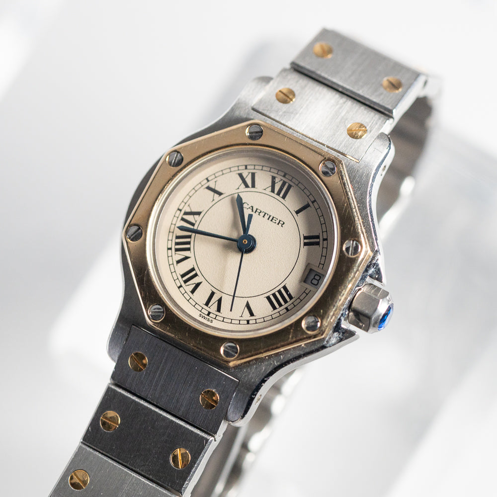 CARTIER SM SANTOS OCTAGON Ref.187903 with BOX