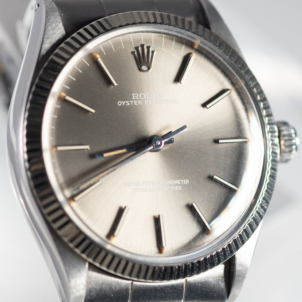 ROLEX OYSTER PERPETUAL London Sky SIGMA DIAL Ref.1005 BOX Warranty Paper