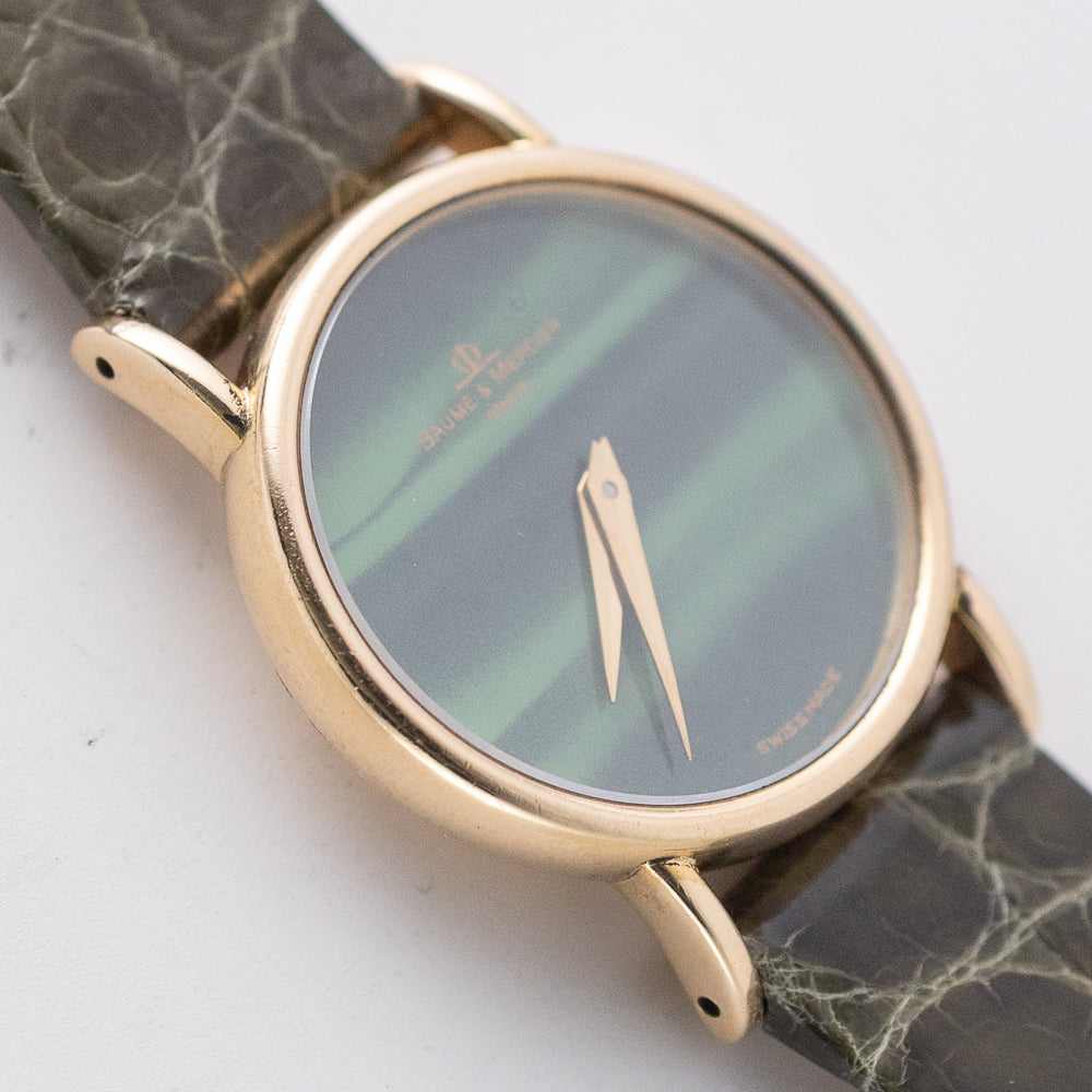 BAUME & MERCIER 18K Yellow Gold Malachite - Like