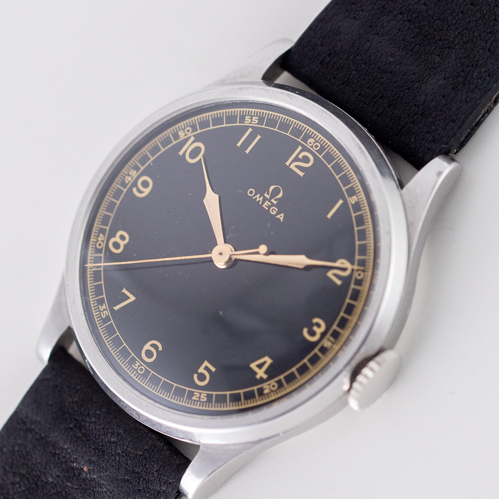 OMEGA Oversize 38mm Black Gilt dial Cal.26.5SC