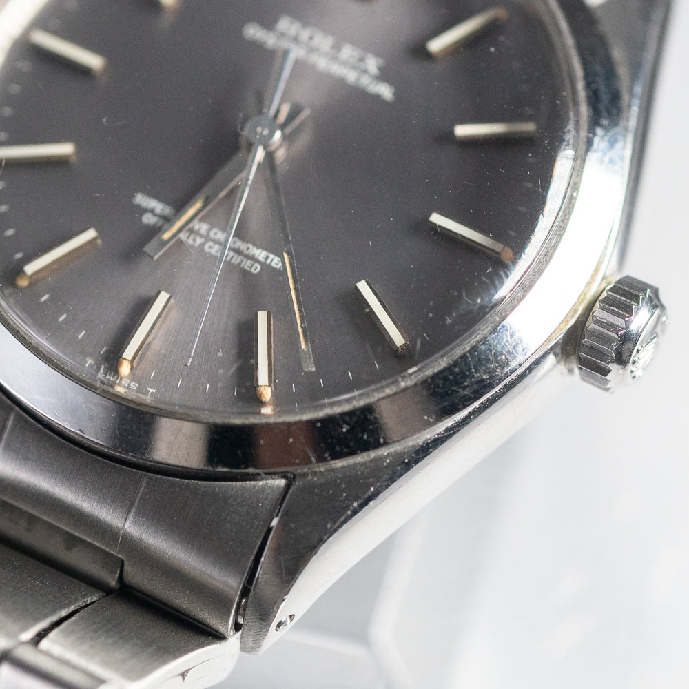ROLEX OYSTER PERPETUAL Ref.1002 Grey Dial With BOX and Paper, Tag