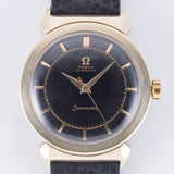 OMEGA Seamaster Ref.14350-2SC Hooded Lugs Black Gilt Dial Bumper