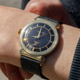 OMEGA Seamaster Ref.14350-2SC Hooded Lugs Black Gilt Dial Bumper