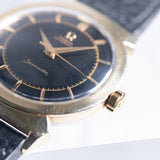 OMEGA Seamaster Ref.14350-2SC Hooded Lugs Black Gilt Dial Bumper