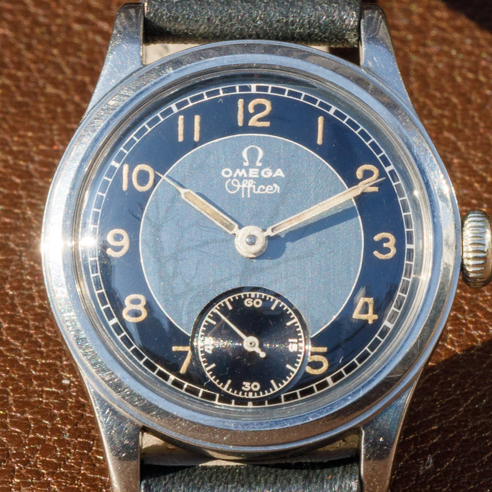 OMEGA Officer Blue Bullseye Dial