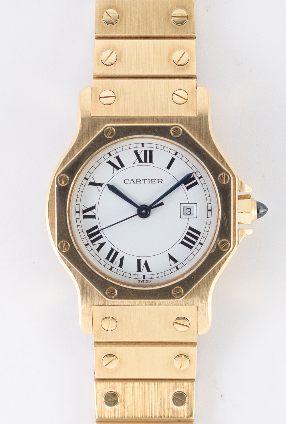 CARTIER LM SANTOS OCTAGON 18K Yellow Gold Automatic REF.2965