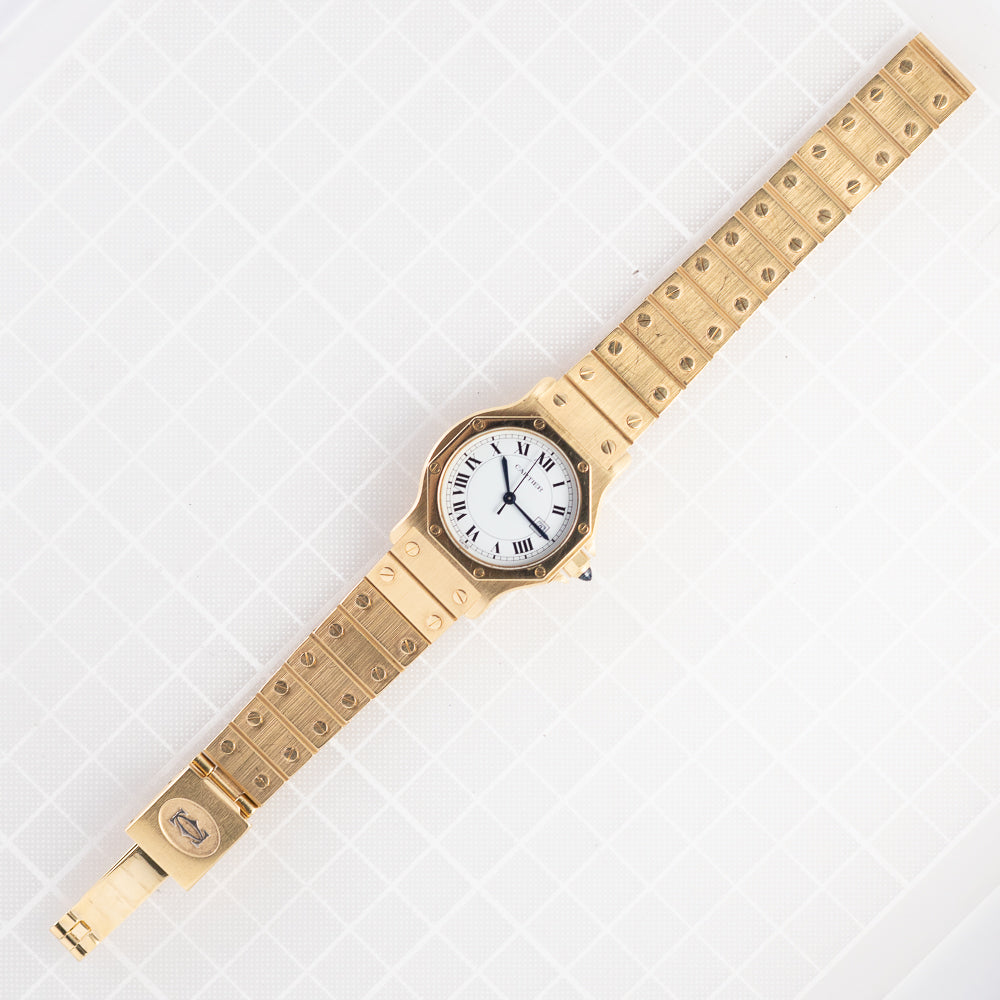 CARTIER LM SANTOS OCTAGON 18K Yellow Gold Automatic REF.2965
