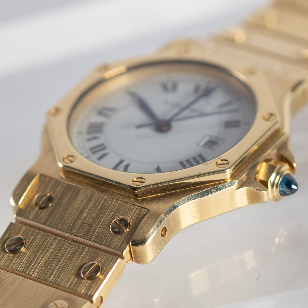 CARTIER LM SANTOS OCTAGON 18K Yellow Gold Automatic REF.2965