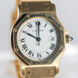 CARTIER LM SANTOS OCTAGON 18K Yellow Gold Automatic REF.2965