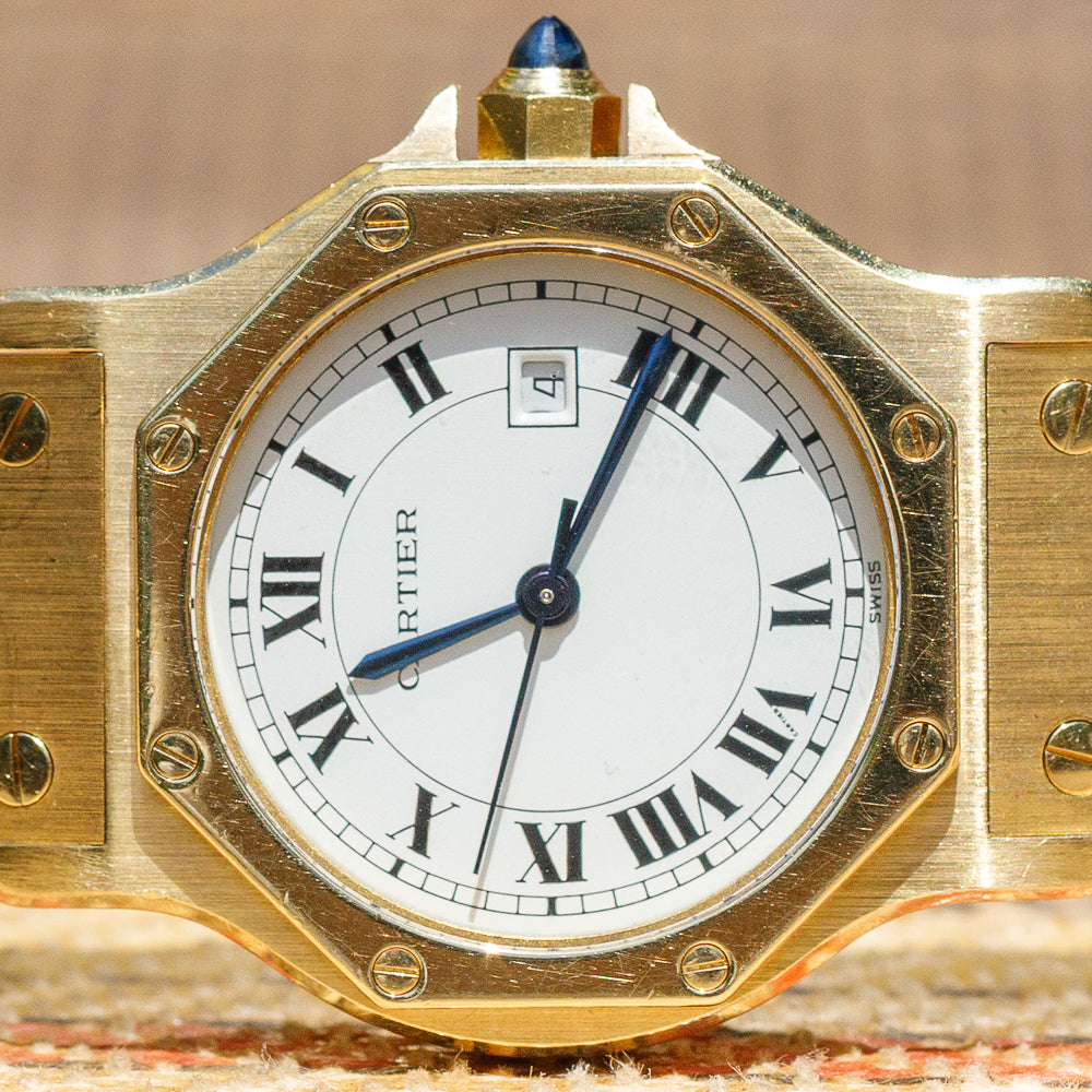 CARTIER LM SANTOS OCTAGON 18K Yellow Gold Automatic REF.2965