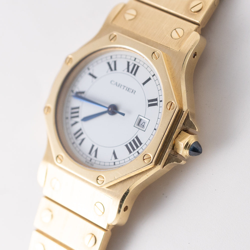 CARTIER LM SANTOS OCTAGON 18K Yellow Gold Automatic REF.2965