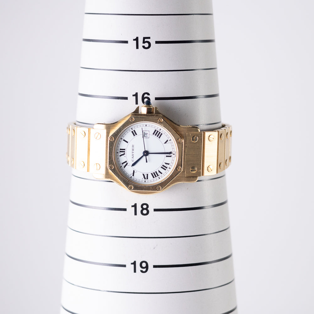CARTIER LM SANTOS OCTAGON 18K Yellow Gold Automatic REF.2965