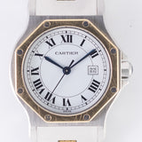 CARTIER LM SANTOS OCTAGON Automatic Ref.2966 Godron Bracelet