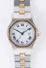 CARTIER LM SANTOS OCTAGON Automatic Ref.2966 Godron Bracelet