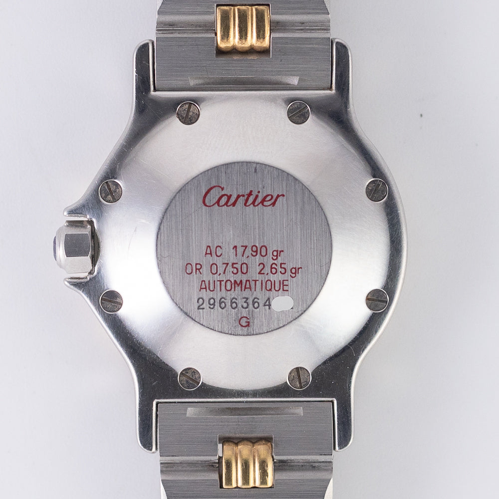 CARTIER LM SANTOS OCTAGON Automatic Ref.2966 Godron Bracelet