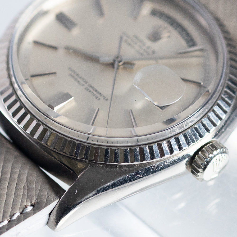 ROLEX DAY-DATE “Doorstop Dial” 18K White Gold Ref.1803