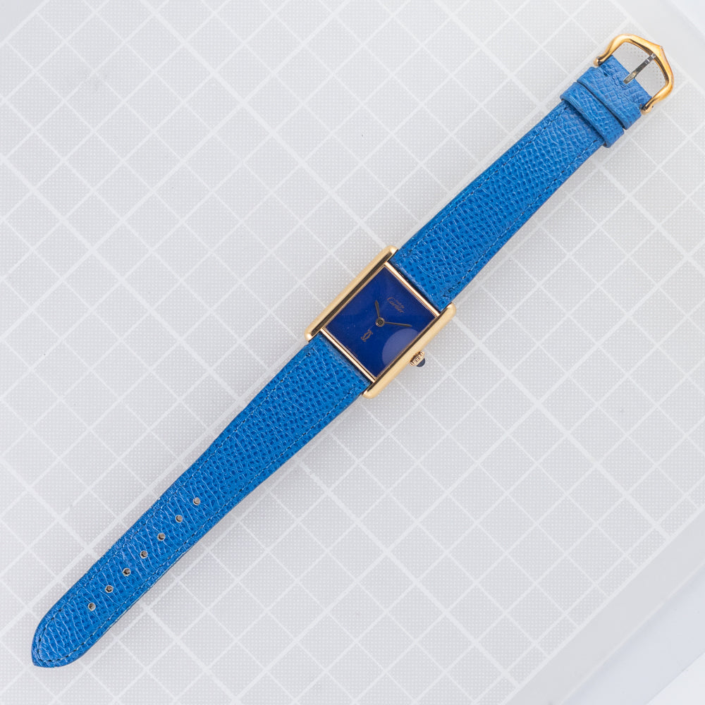 CARTIER LM MUST DE TANK LAPIS LAZURI - Like with Box