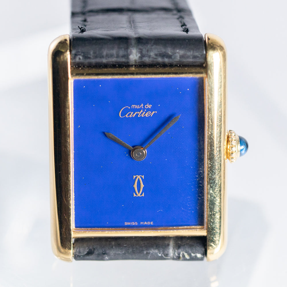 CARTIER LM MUST DE TANK LAPIS LAZURI - Like with Box