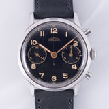 ANGELUS waterploof Micro Pusher Chronograph Black Gilt Dial Cal.215