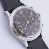 ANGELUS waterploof Micro Pusher Chronograph Black Gilt Dial Cal.215