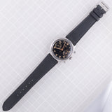 ANGELUS waterploof Micro Pusher Chronograph Black Gilt Dial Cal.215