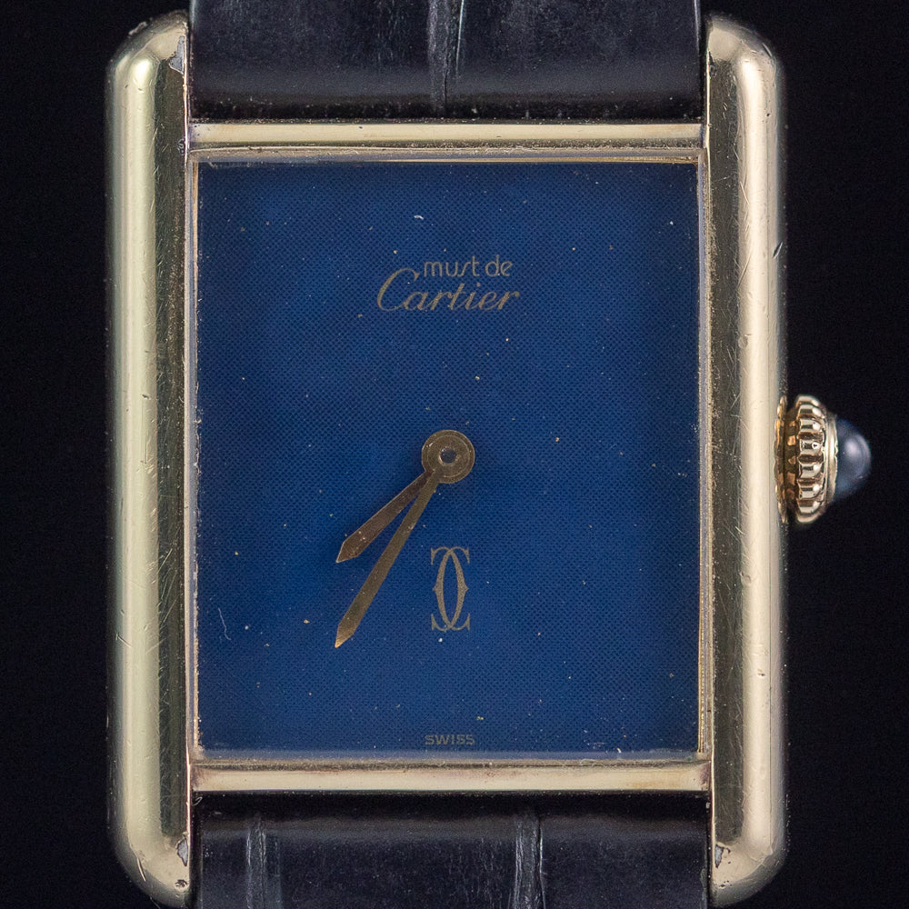CARTIER LM MUST DE TANK LAPIS LAZURI - Like Box and Warranty Papers