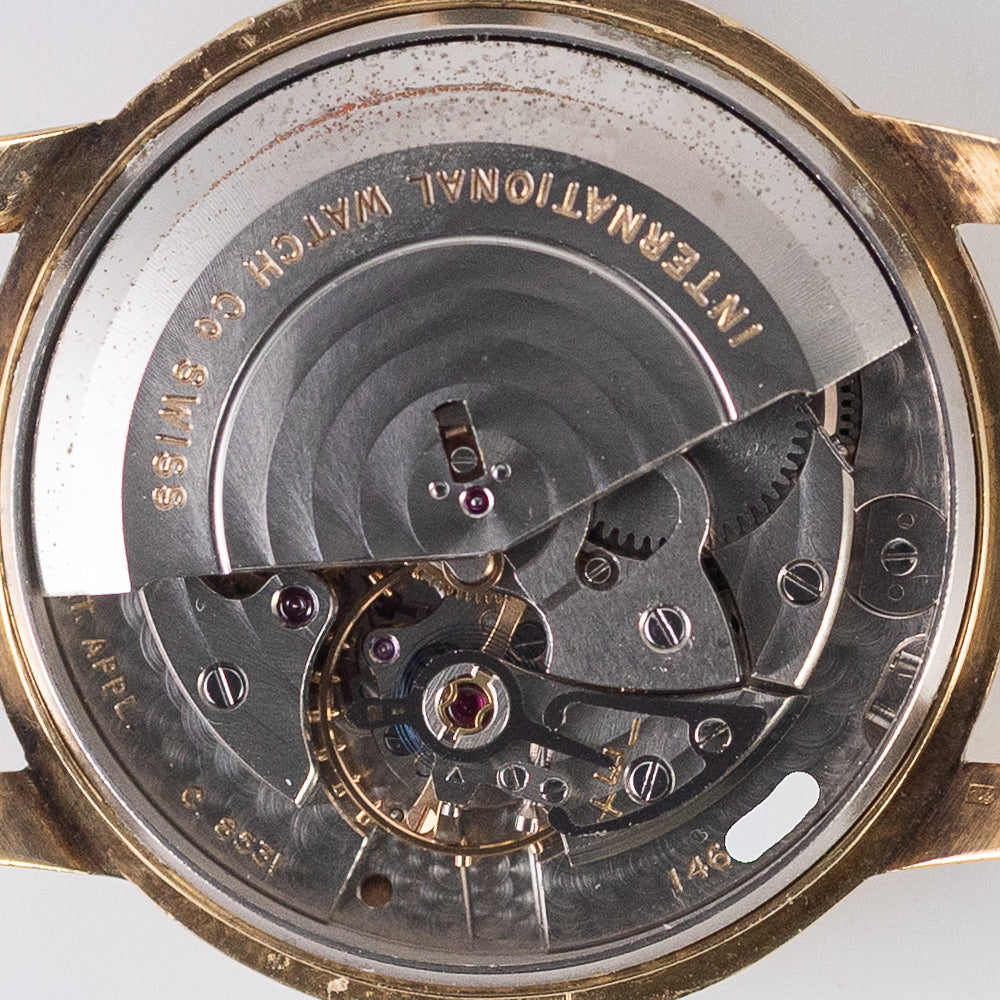 IWC Black Gilt Dial 18KYG Cal.8531