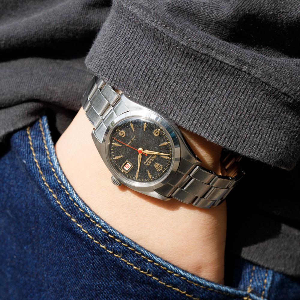 ROLEX OYSTER Black Gilt Ref.6494