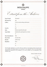 PATEK PHILIPPE Calatrava Ref.448 GÜBELIN 1955 w. Extract from the Archives
