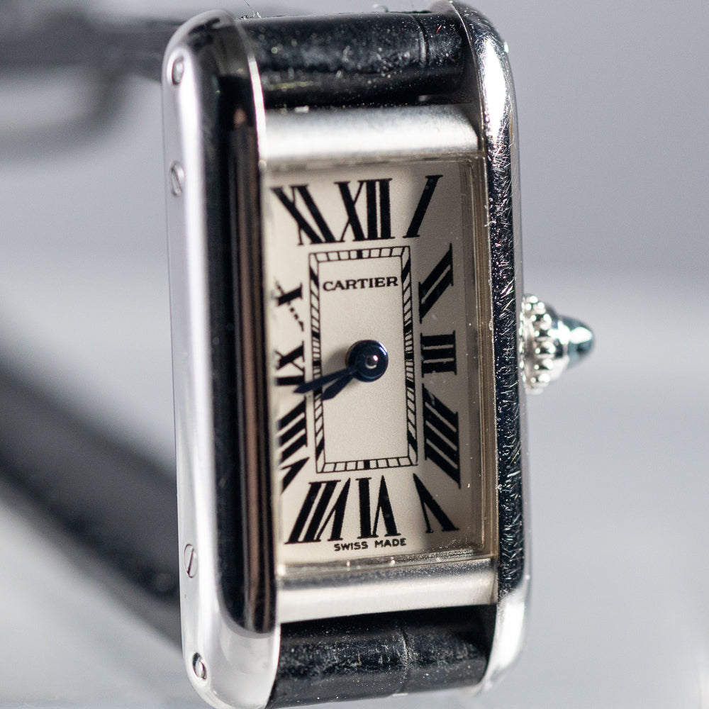 CARTIER SM TANK ALLONGEE 18K WHITE GOLD Ref.2525
