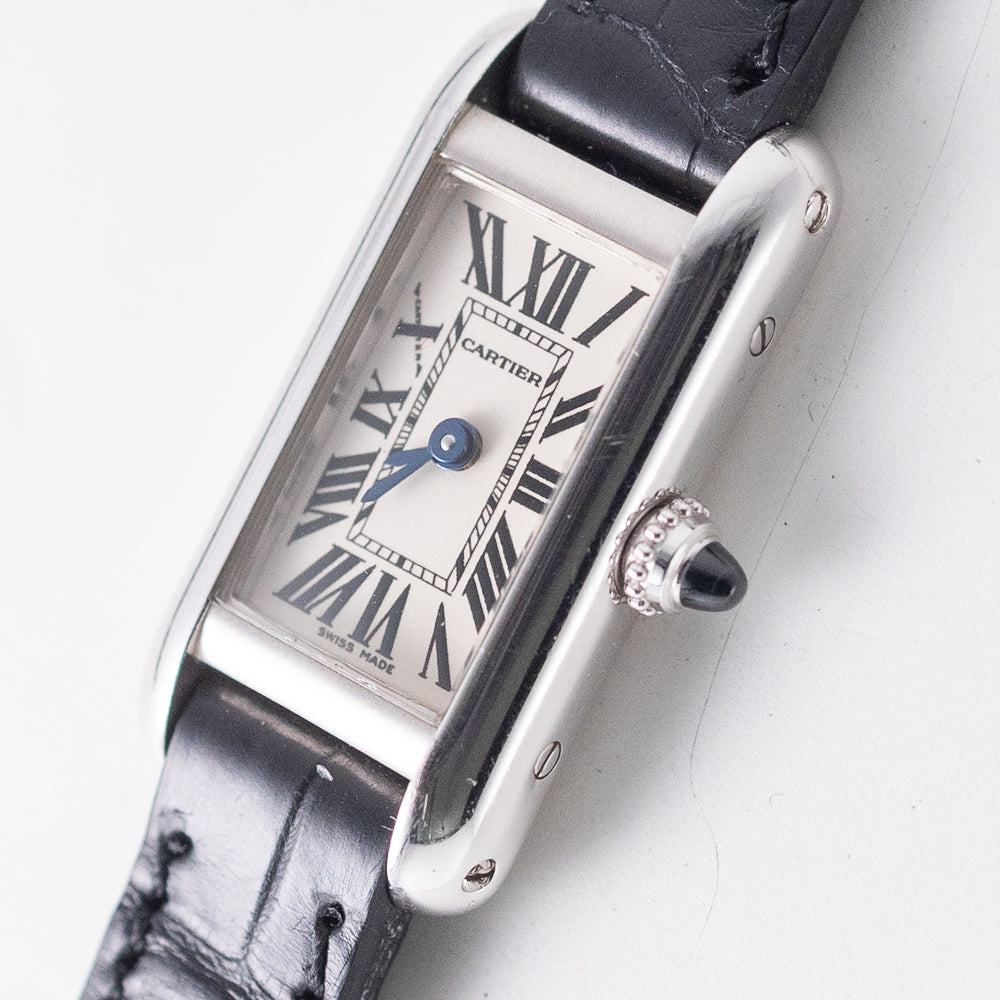 CARTIER SM TANK ALLONGEE 18K WHITE GOLD Ref.2525