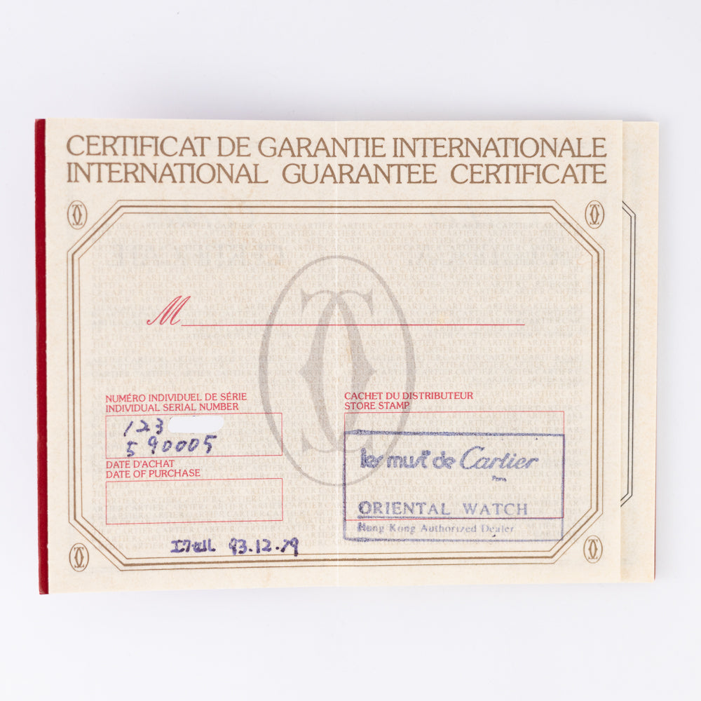 CARTIER LM MUST DE TANK REF.590005 w.BOX and Paper