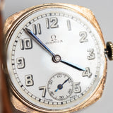 OMEGA NO CRACK Porcelain Dial 9K Yellow Gold DENNISON Ref.12701