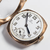 OMEGA NO CRACK Porcelain Dial 9K Yellow Gold DENNISON Ref.12701