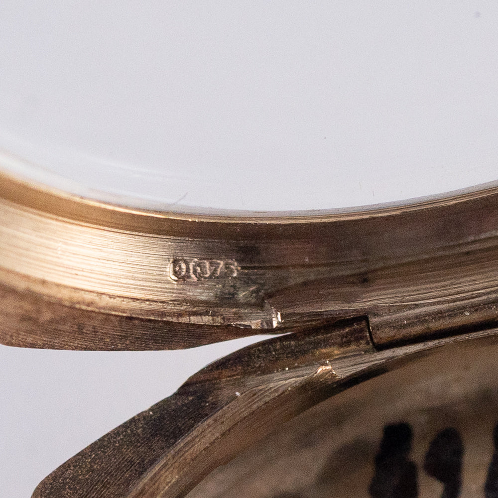 OMEGA NO CRACK Porcelain Dial 9K Yellow Gold DENNISON Ref.12701
