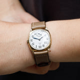 OMEGA NO CRACK Porcelain Dial 9K Yellow Gold DENNISON Ref.12701