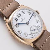 OMEGA NO CRACK Porcelain Dial 9K Yellow Gold DENNISON Ref.12701