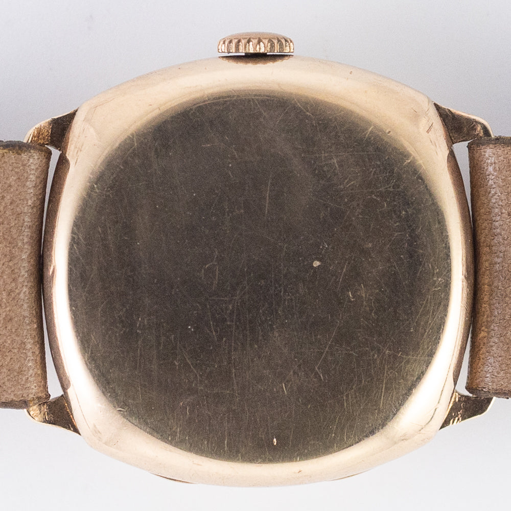 OMEGA NO CRACK Porcelain Dial 9K Yellow Gold DENNISON Ref.12701