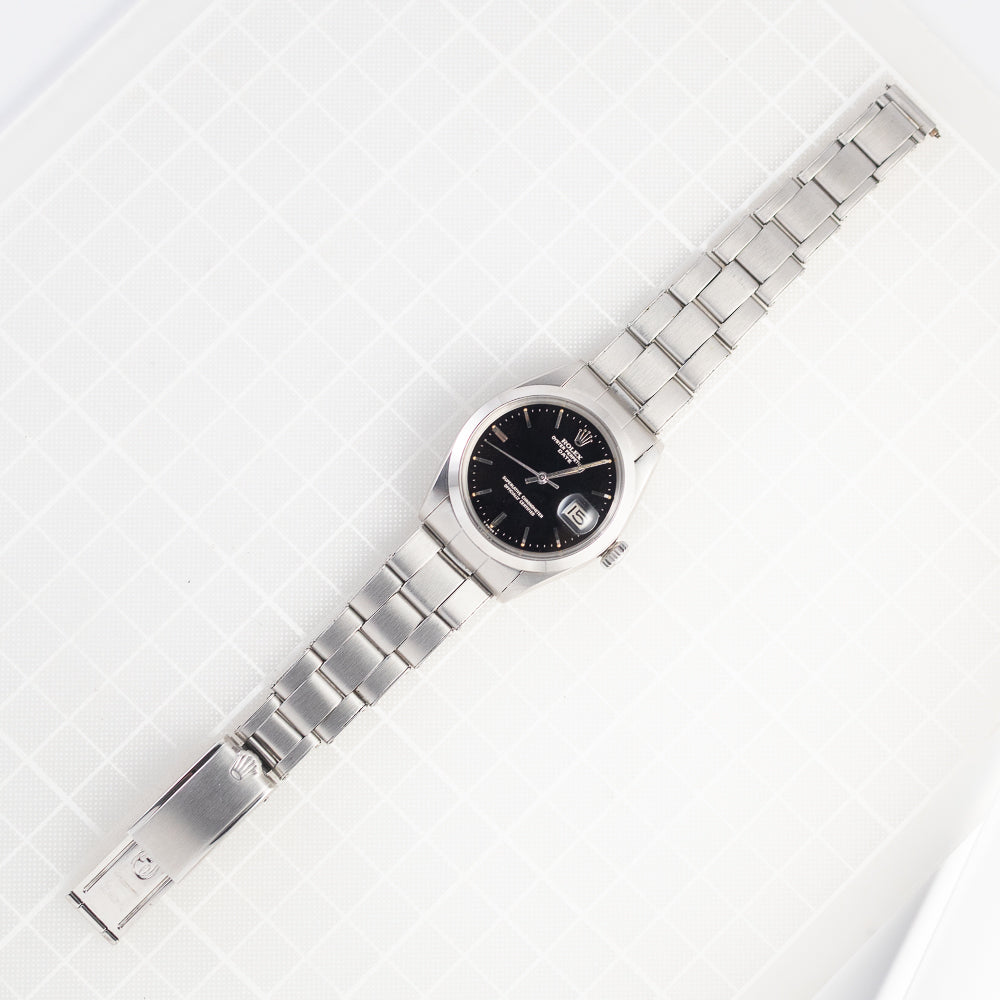 ROLEX OYSTER PERPETUAL DATE Black Gilt Dial Ref.1500
