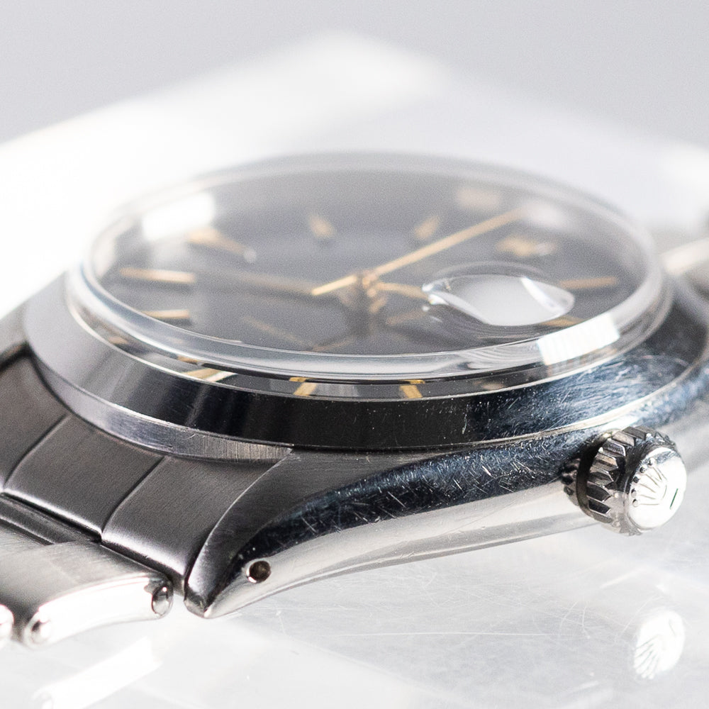 ROLEX OYSTERDATE Black Gilt No Lum Re.6694