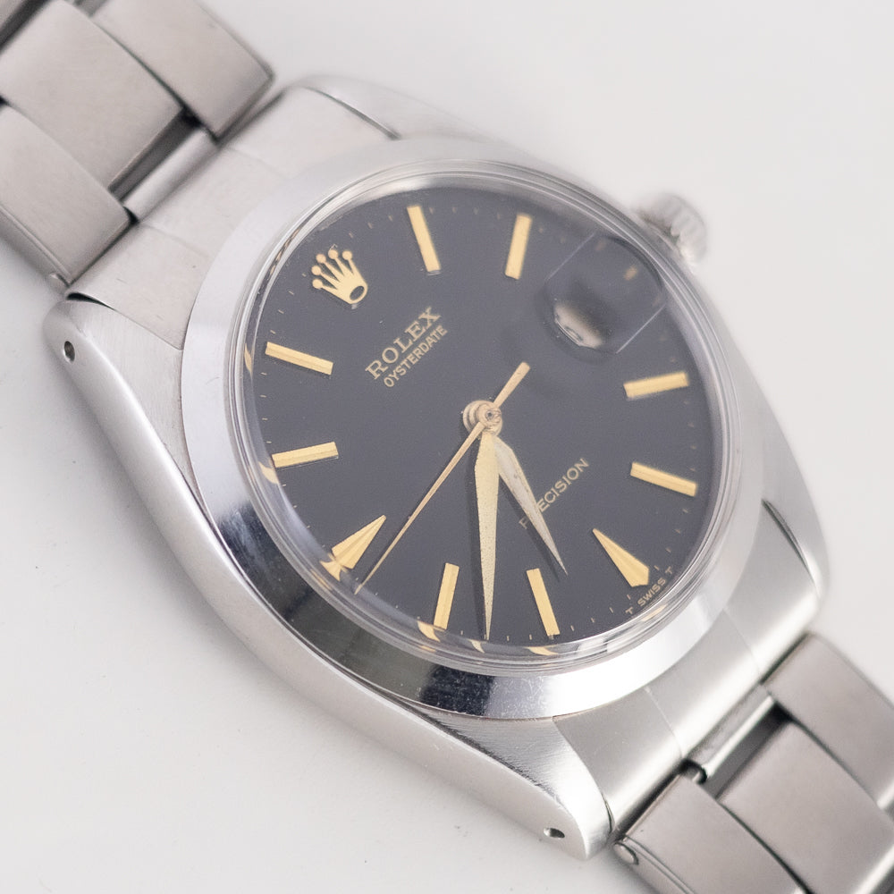 ROLEX OYSTERDATE Black Gilt No Lum Re.6694