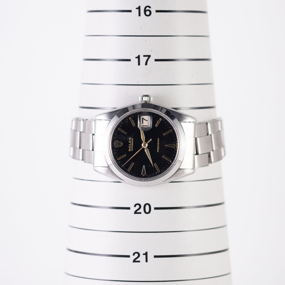 ROLEX OYSTERDATE Black Gilt No Lum Re.6694