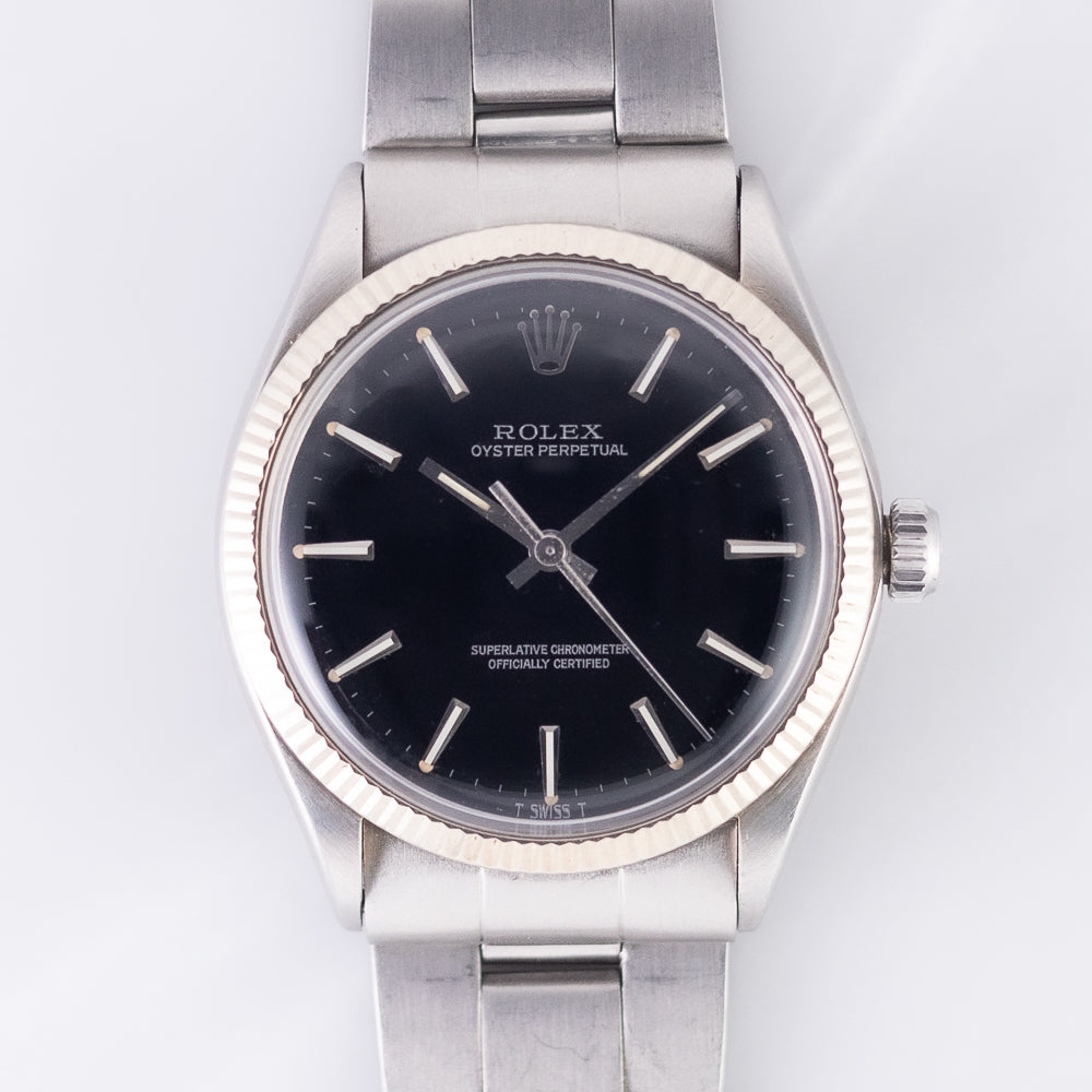 ROLEX OYSTER PERPETUAL Black Mirror DIAL Ref.1005 – TIMEANAGRAM