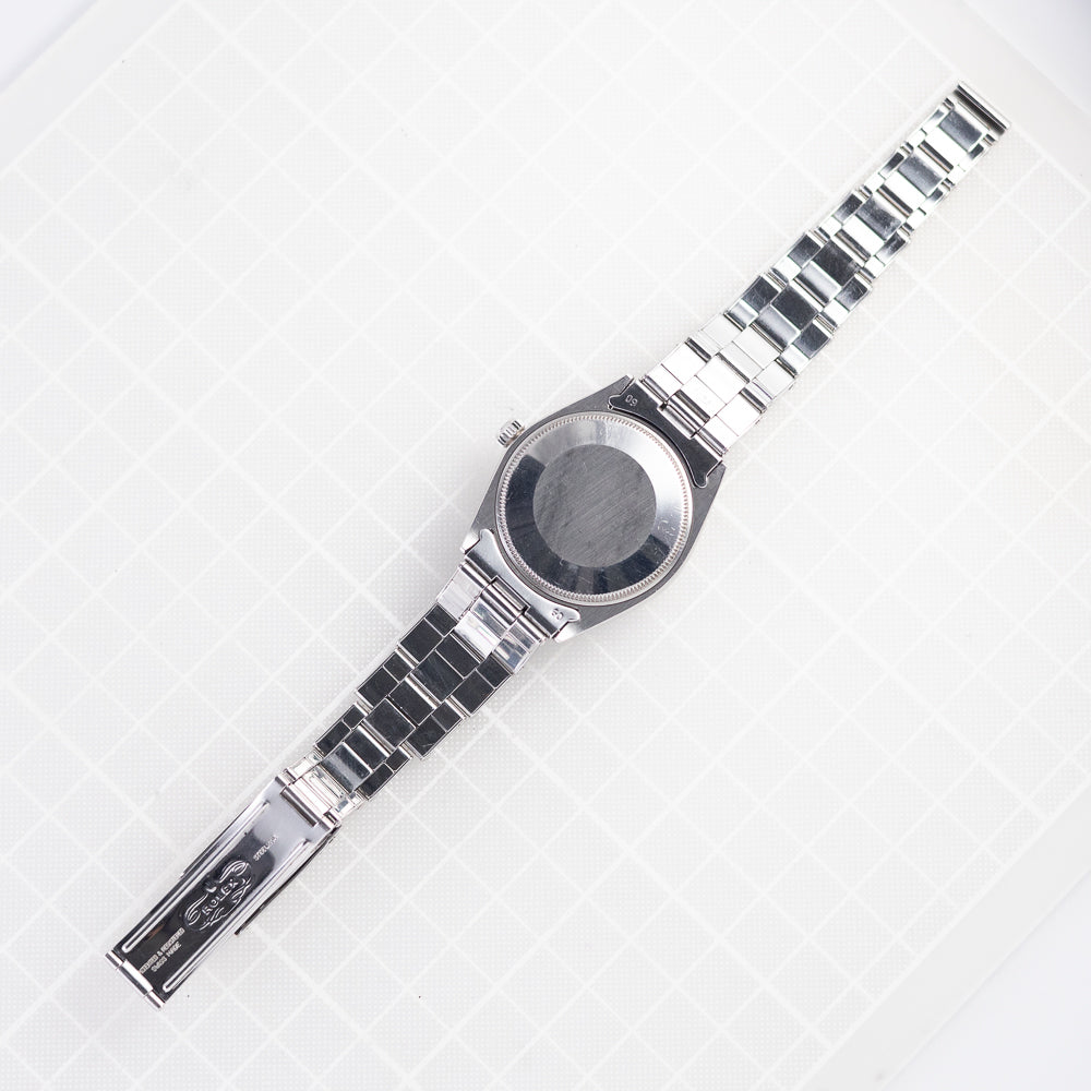 ROLEX OYSTER PERPETUAL Black Gilt Dial Ref.1007 BOX and Paper
