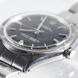 ROLEX OYSTER PERPETUAL Black Gilt Dial Ref.1007 BOX and Paper