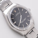 ROLEX OYSTER PERPETUAL Black Gilt Dial Ref.1007 BOX and Paper