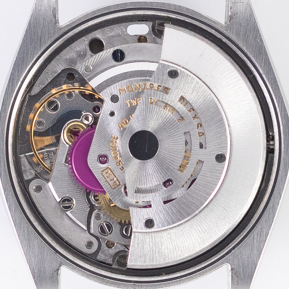 ROLEX OYSTER PERPETUAL Black Gilt Dial Ref.1007 BOX and Paper